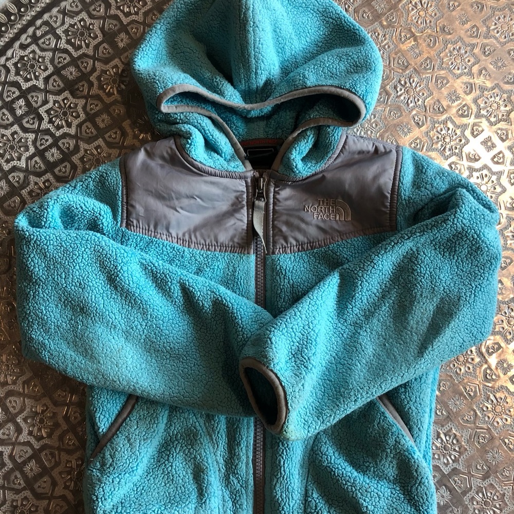 The North Face fleece jacket baby blue